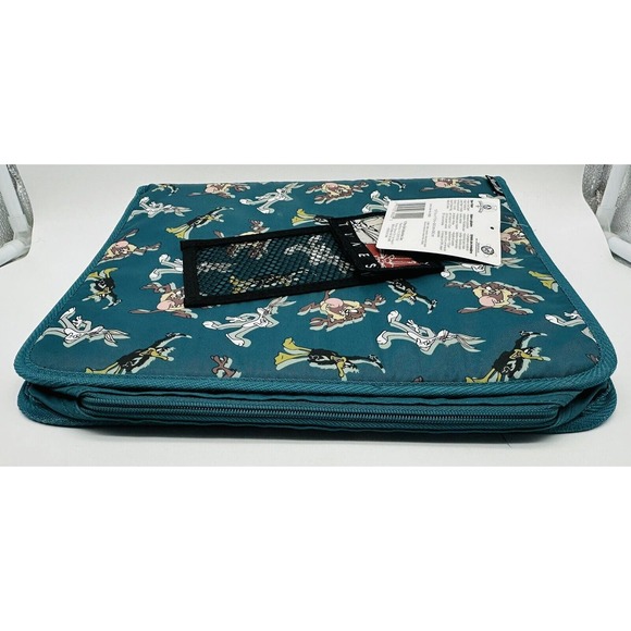 Vtg NWT 1998 Looney Tunes 3-Ring Binder Stuart Hall Green Taz Bugs Bunny Daffy - Picture 7 of 13